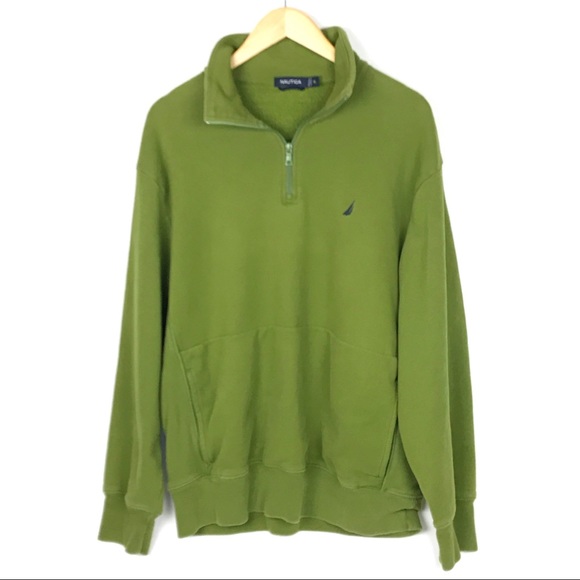 NWT Men/'s Nautica 1//4 Zip Lightweight Pullover//Jacket Zipper Close Front Pocket